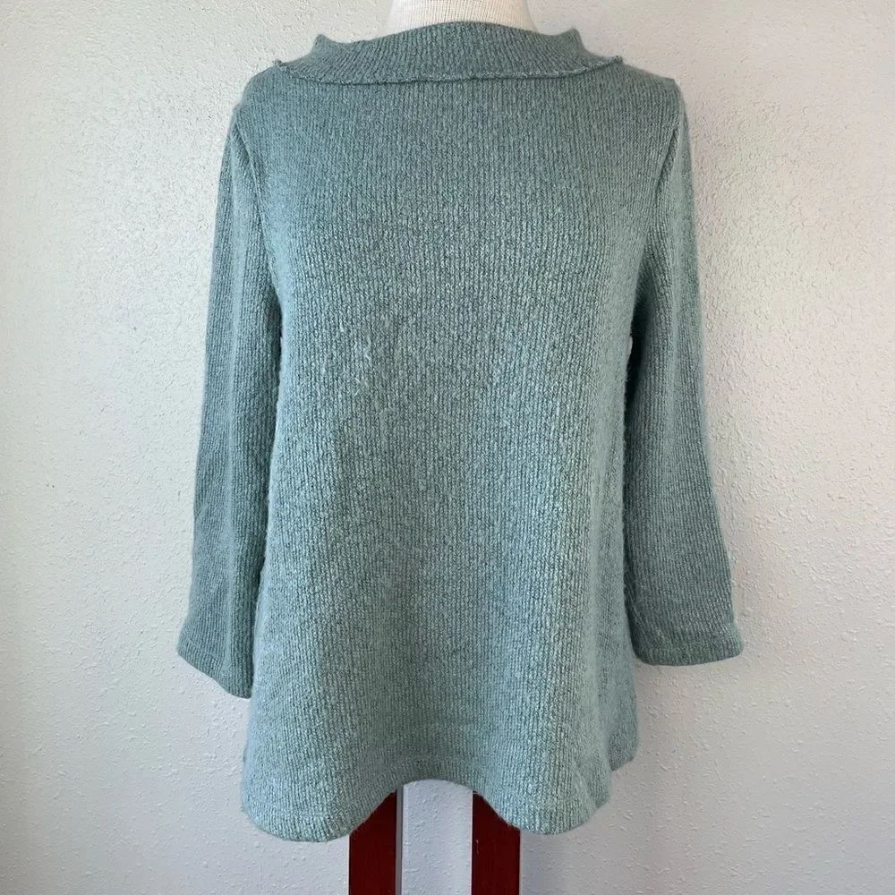 EUC Loft Womens Mint/Teal 3/4 Sleeve Sweater Size M
